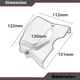 Amavoler Black Engine Motor Chain Sprocket Side Cover Guard Aftermarket Replacement Parts Compatible for 70cc 90cc 110cc Sunl Taotao Roketa Coolster Kazuma Meerkat 50cc Quad Dirt Bike ATV.(Black)