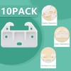 Litoexpe 10 Pieces White Plastic Drawer Guides Rear Drawer Replacement