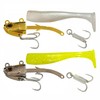 Kmucutie 5 pcs Fishing Metal Head Soft Lures jig Set