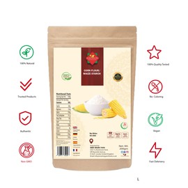 Corn Starch (200g / 7.05 oz) | Maize Starch | Best for Gravy sauce thickener | Non GMO | Vegan | No Preservatives Added | Supplied in Reusable Zip Sealed Pacakging
