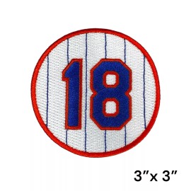 New York Mets Darryl Strawberry #18 embroidery patch 3” X 3”