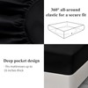 Aisbo Double Fitted Sheet Black - Extra Deep Pocket Bed