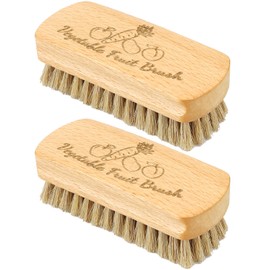SEPGLITTER Fruit and Vegetable Brush, 2 Piece Potatoes Veggie Scrub Brush,Stiff Bristles with Comfortable Finger Grip, Kitchen Gadgets for Washing Fruit Mushrooms Carrot and Cucumbers Cleaning Brush