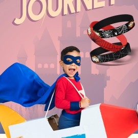 Haxpacal Spider Bracelets Silicone Wristband 30Pcs Superhero Party Decorations Supplies for Spider Theme Kids Birthday Party Favors