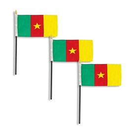 Cameroon flag 4 x 6 inch - 3 PK