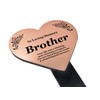 OriginDesigned Brother Heart Shaped Engraved Memorial Plaque Stake - Copper