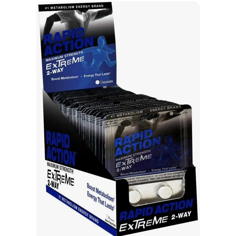 Rapid Action Extreme 2-Way Energy Pills 24 packs of 4
