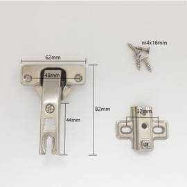 LIKERAINY 95Deg Long-arm Inset Blind Corner Hinge Ø 35mm Without Damper for Cabinet Door Stud Hinges for Cupboard Wardrobe Doors Pack of 8