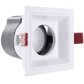 Square LED Recessed Lighting 2 inch - 5W - Slim Recessed Ceiling Lights with Driver - Free Extra Color Trim - Modern Canless LED Downlight – Pack of 6 PCS (3000 Kevin (Warm White))