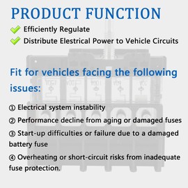 FIQAPJ 956-601 Main Fuse Block Fit for Dodge Durango 2011-2023 for Jeep Grand Cherokee WK 2012-2022 Fusible Fuselink Box Assembly Replace# 68089468AA FH65 956601