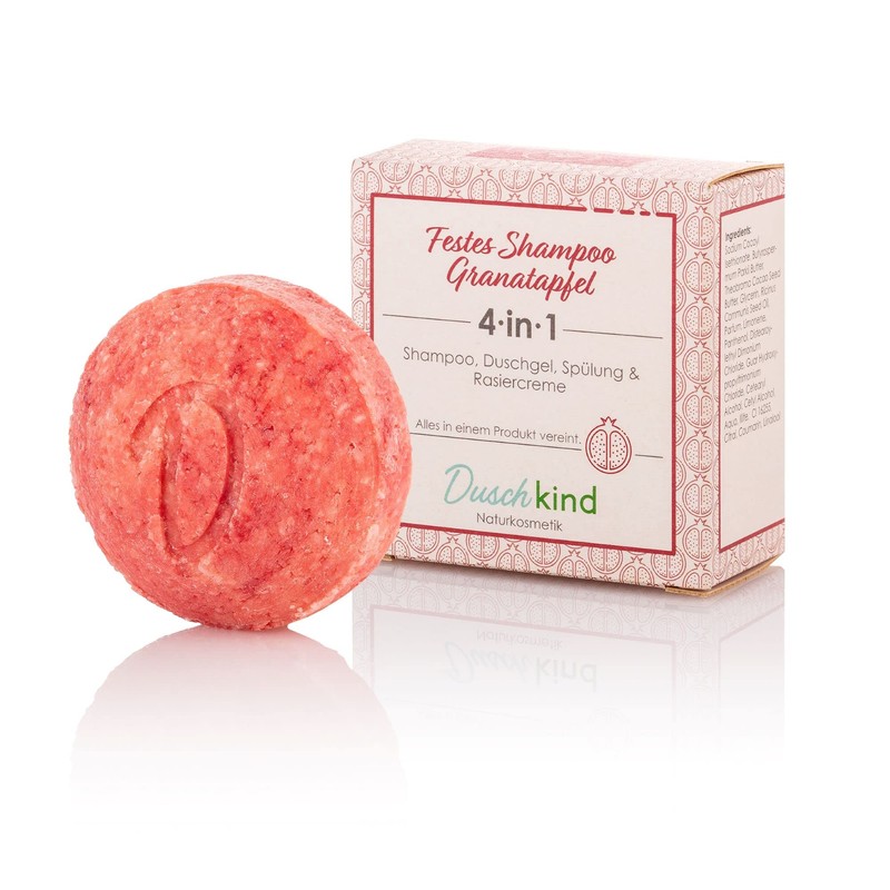 Duschkind Natural Cosmetics Firm Shampoo 2 Pieces (Pomegranate & Aloe