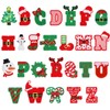 URROMA 26PCS Christmas Embroidered Iron on Patches, A-Z Letters Christmas