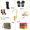 Amber Home 24 Pack Gold Boot Clips for Closet, Gold