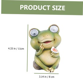 Kisangel Animal Statue Light Garden Solar Decor Solar Frog Night Light for Yard