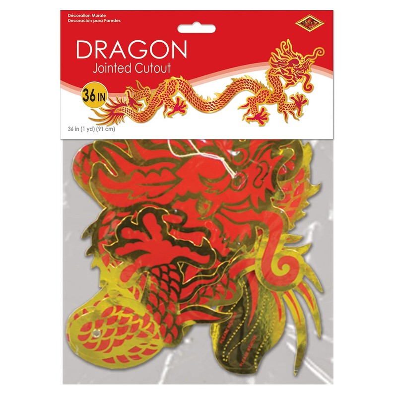 Beistle Chinese Dragon Photo Prop Backdrop, 36" Long - Lunar