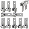 2 Wheels Trolley Assembly Rollers, 2 Bearings Channel Hardware, Stable