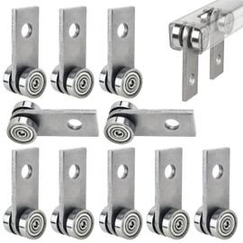 2 Wheels Trolley Assembly Rollers, 2 Bearings Channel Hardware, Stable Roller for 1-5/8" Wide and All 1-5/8" or Taller Strut Channel (Pack of 10)