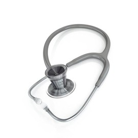 MDF Metalika ProCardial Cardiology Stethoscope, Lightweight Titanium, Adult, Dual Head, Grey Tube, Metalika Chestpiece-Headset, MDF797TMT12