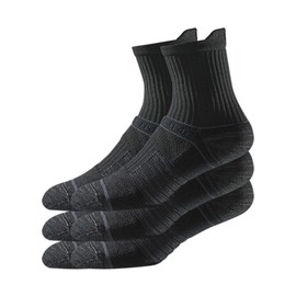 Strideline Premium Athletic Mid Socks (3 Pack), Women's, Black , Small-Medium