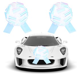 2Pcs Large Gift Bows，14" Wide, Bows for Gift, Christmas, Presents, Birthday, Baby Shower, Gift Basket,Wedding, Reception, Easter,Decoration, Office, Classroom, Fundraiser. (White)