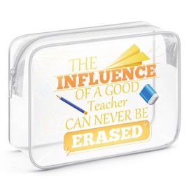 Teacher Appreciation Gifts for Women Clear Makeup Bags with Zipper Thank You Gifts for Teacher Coworkers Teacher's Day Gift Cosmetic Travel Bag Organizer Back to School Gifts for Teachers