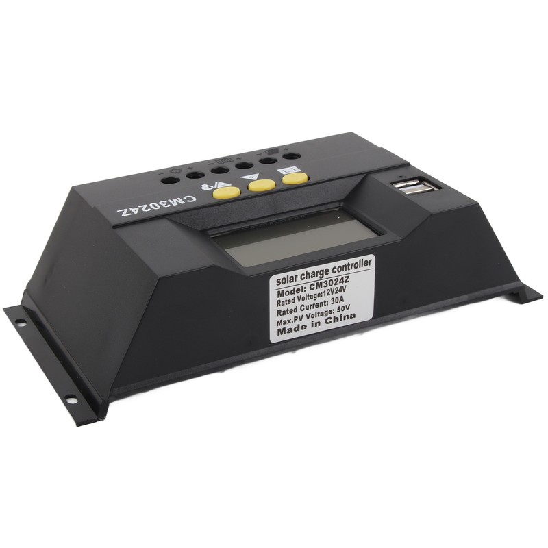 Solar Controller 12V 24V 30A PWM Automatic Photovoltaic Charge Control