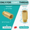 (2 pcs) Upgrade Brass Pipe Plumbing Adapter with Rubber O-ring,
