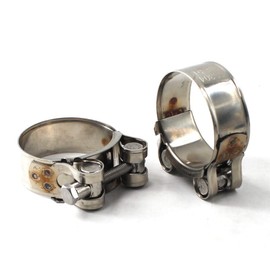 104-112mm T-Bolt Clamp 304 Stainless Steel Pipe Clamp Heavy Duty Hose Clamp (Pack of 2)