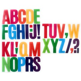 NWAC Letters for Bulletin Board, ABC Letters for Classroom Wall, Sticker Letters for Wall Decor, Vinyl Letter Stickers Colorful
