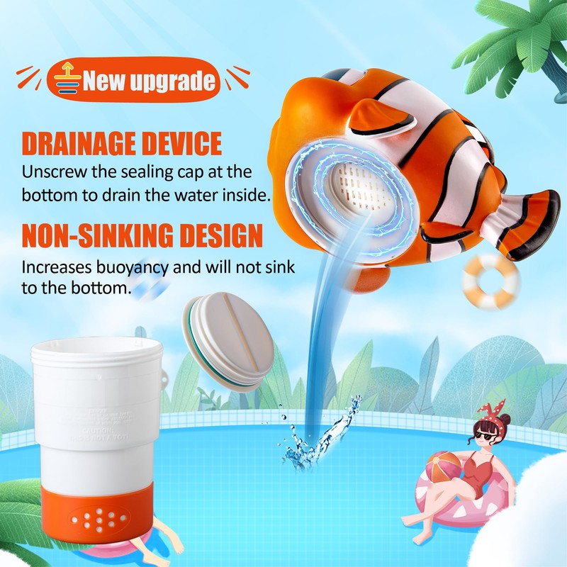 MKLZ Chlorine Floater, Floating Pool Chlorine Dispenser, Fits 1 and