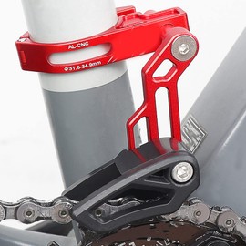 RiToEasysports Bike Chain Guide,Aluminium Alloy Bike Chain Drop Catcher Chainring Guard Bike Chain Guide Protector(Red) Ride