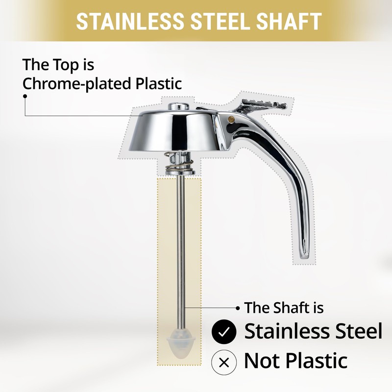 PAULSWAY Stainless Steel Shaft Honey and Maple Syrup Dispenser -