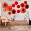 Outus 21 Pcs Chinese Lunar New Year Decorations Paper Fans