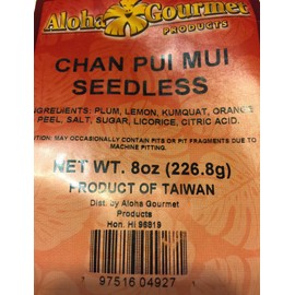 Aloha Gourmet Chan Pui Mui Dried Plum (Seedless)