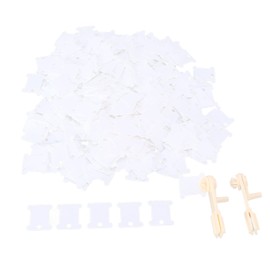 400pcs Plastic Floss Bobbins, Embroidery Floss Organizer Cross Stitch Bobbin Floss Cards with Winder for Cross Stitch Thread Craft DIY Sewing Storage