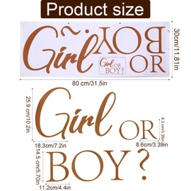 Girl or Boy Gender Reveal Decal, Baby Shower Party Backdrop Sign Boy or Girl Gender Reveal Decorations Baby Gender Reveal Welcome Sign for Party Decoration Supply