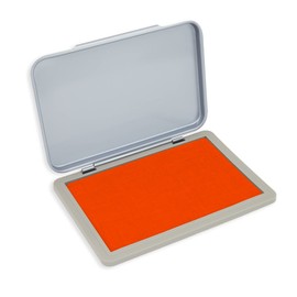 Metal Case Stamp Pad Medium Size, Orange Color - Size: 3" x 4" - Choose from 15 Ink Colors