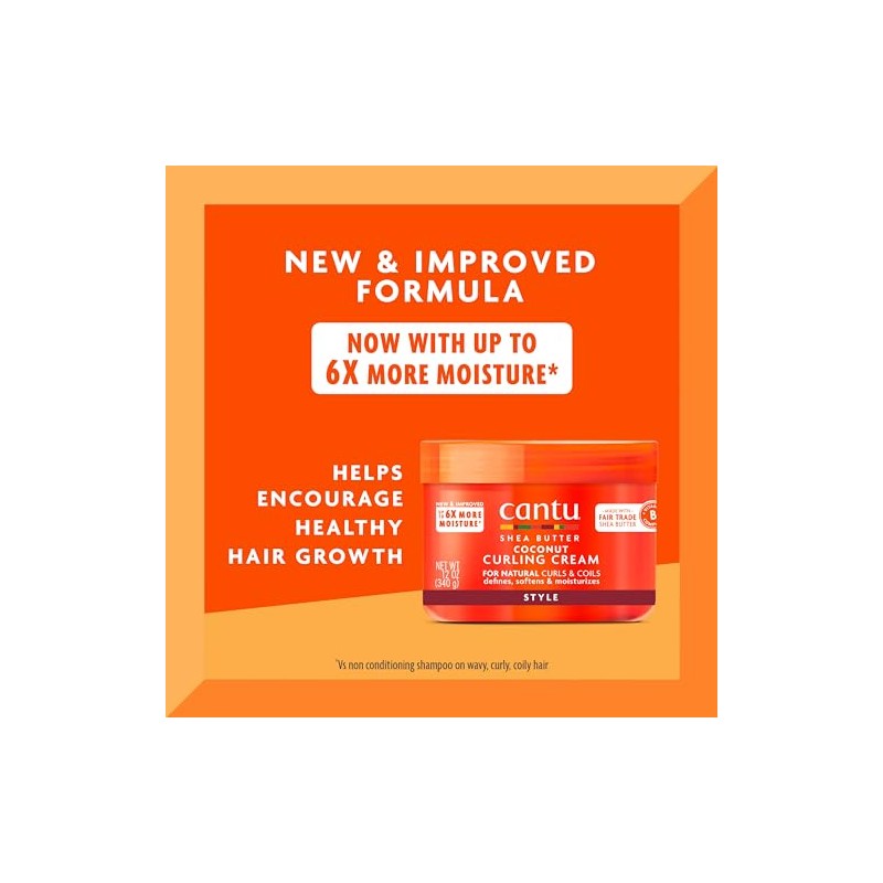 Cantu Coconut Curling Cream, 12 Ounce