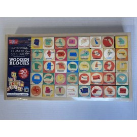 T.S. Shure New T.S. Shure United States of America 50 Wooden Blocks #650 Educational Set