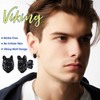 Norse Viking Wolf Stud Earrings Stainless Steel Retro Fenrir Ear