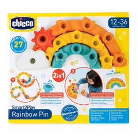 Chicco Gioco Arcobaleno 2in1, Gioco a Incastri Seguendo Colori e Forme, per Imparare a Contare, Gioco Bambini, 12-36 Mesi