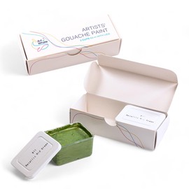 Art Whale Gouache Metallic Mid Green Refills (50ml/1.7oz)|Intense Pigments, Easy Color Refill (2 pcs.)