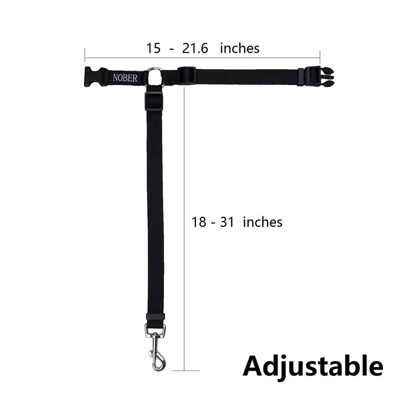 NOBER Pet Dog Cat Seat Belts, Car Headrest Restraint Adjustable