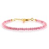 InfinityGemsArt Pink Tourmaline Gemstone Bracelet Natural Minimalist Jewelry for Women