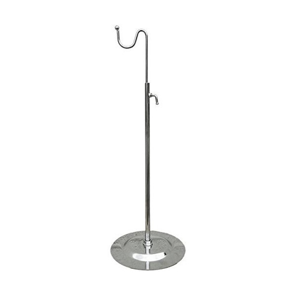 Single Hook Adjustable Chrome Countertop Handbag Display Stand Hanger for Purses, Hanging Forms, Accessories