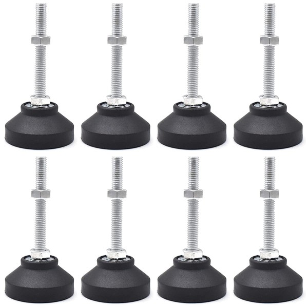 Qixuer Pack of 8 Rubber Levelling Feet for Levelling, Furniture