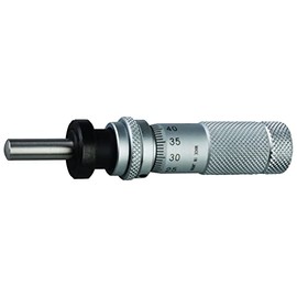 Mitutoyo 148-506 Micrometer Head, Zero-Adjustable Thimble, 0-13mm Range, 0.01mm Graduation, -0.002mm Accuracy, Plain Thimble, Flat Face, Spindle Lock