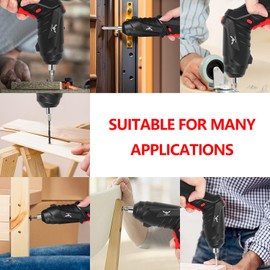 JENABOM Electric Screwdriver Cordless Rechargeable Small 3.6V Power Drill Set 3.5Nm Max Torque Electric Rotatable Drill Screwdriver for Home Office DIY Tools (Black)