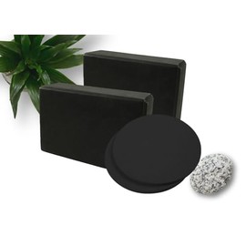 For EVA Yoga Block Set of 2 and Yoga Knee Pads Black Set of 2