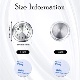 Frienda 2 Pieces Stick on Dashboard Car Clock Mini Tiny Small Luminous Car Vent Clocks Watch for Dashboard Boat Bike Home (Black, White)
